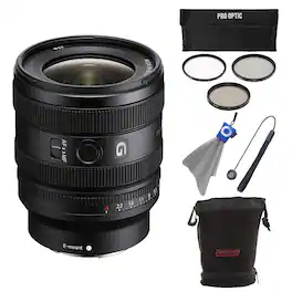 Bundle - Sony - FE 16-25mm f/2.8 G Lens w/67mm Filter Kit, Universal Cap Tether Case
