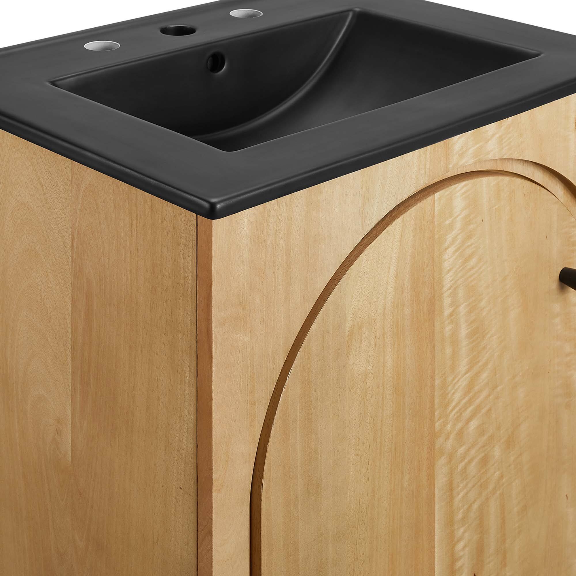 Alt View 6. Modway - Appia Bathroom Vanity Basin Included by Modway - Oak Black.