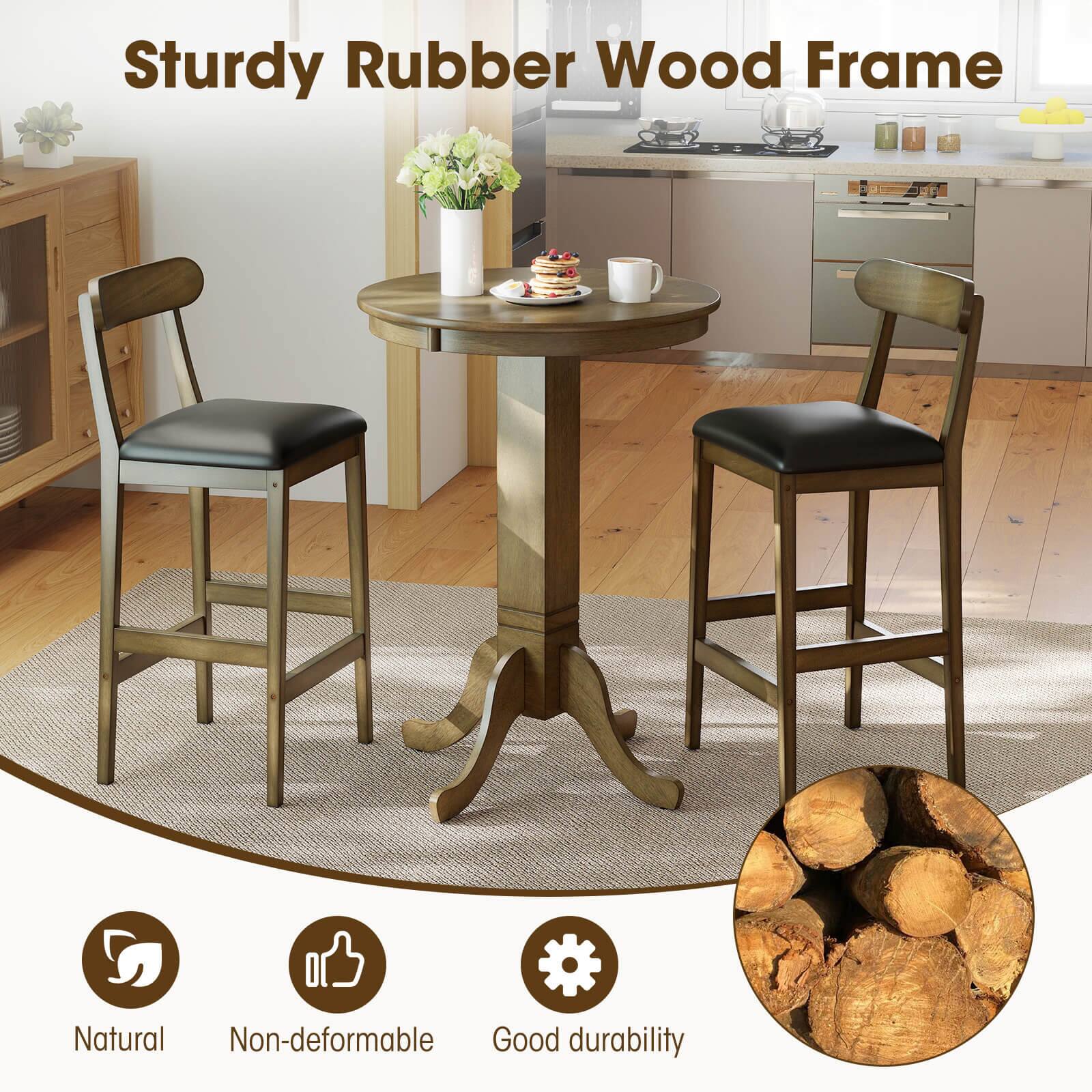 Sturdy Rubber Wood Frame  
Natural  
Non-deformable  
Good durability