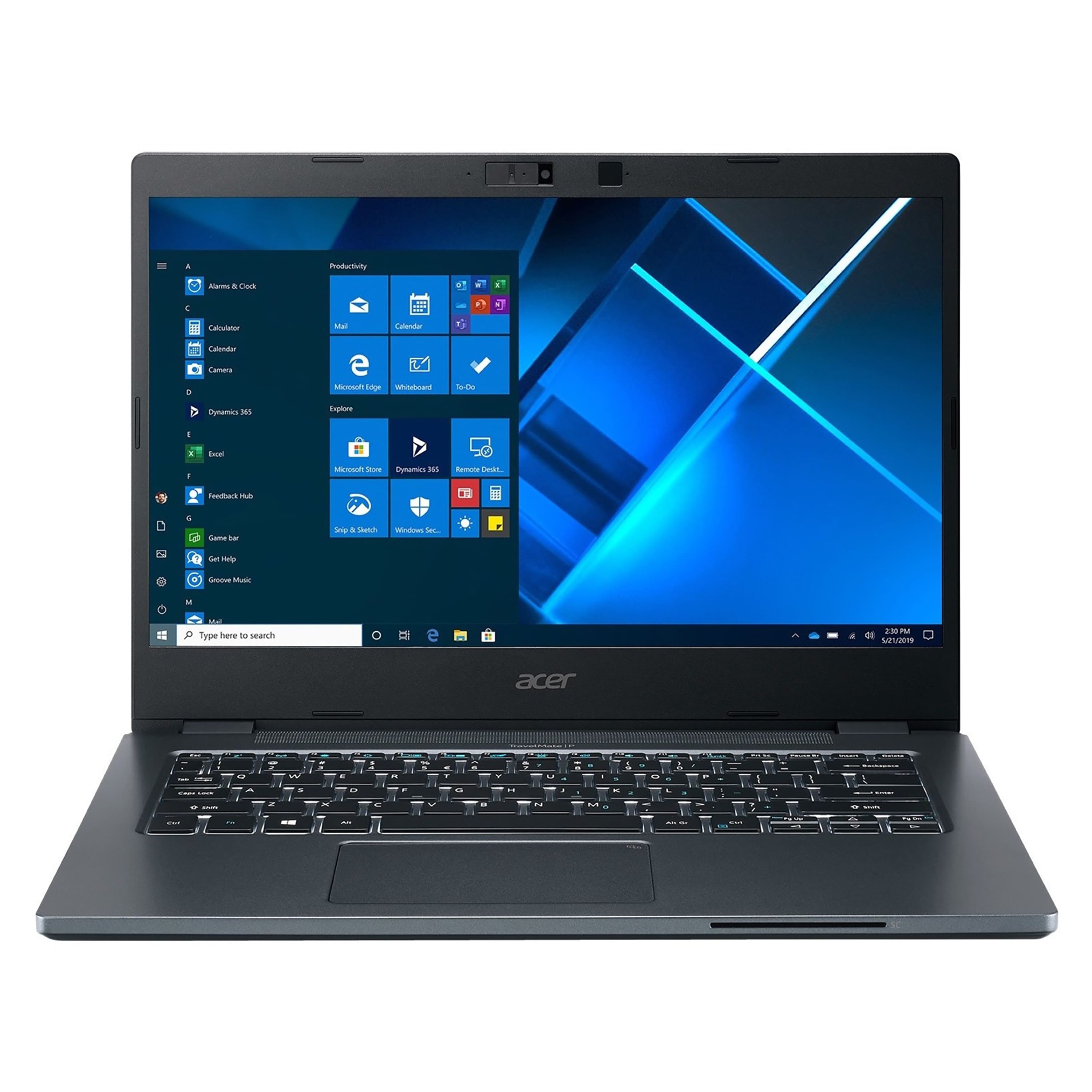 Front. Acer - TravelMate P4 P414-51 14" Laptop - Intel Core i7 - 16 GB Memory - 512 GB SSD - Slate Blue.