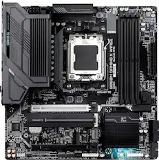 Gigabyte AORUS X570 Master Socket AM4 Gaming Motherboard
This is a close-up image of a computer motherboard, specifically a Gigabyte AORUS X570 Master Socket AM4 Gaming Motherboard. The motherboard is designed for the AMD Ryzen AM5 processor and features a variety of ports and connectors, including USB 3.0 and USB 2.0 ports, as well as an HDMI port. The motherboard also has an audio jack and a BIOS switch for easy access to the system's settings. The overall design of the motherboard is sleek and modern, making it an ideal choice for gamers and enthusiasts.