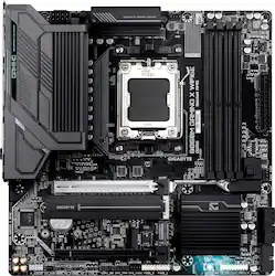 GIGABYTE - B850M GAMING X WIFI6E (Socket AM5) AMD B850 mATX DDR5 Wi-Fi 6E Motherboard - Black - Front_Zoom