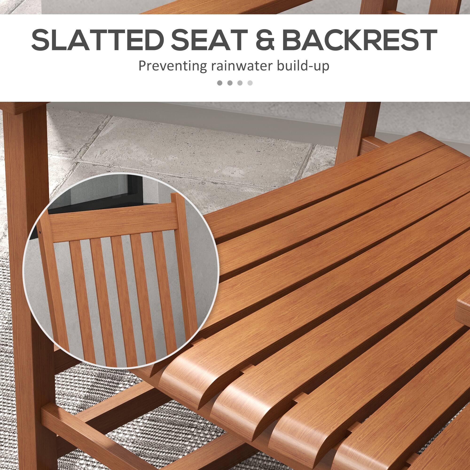 SLATTED SEAT & BACKREST
Preventing rainwater build-up