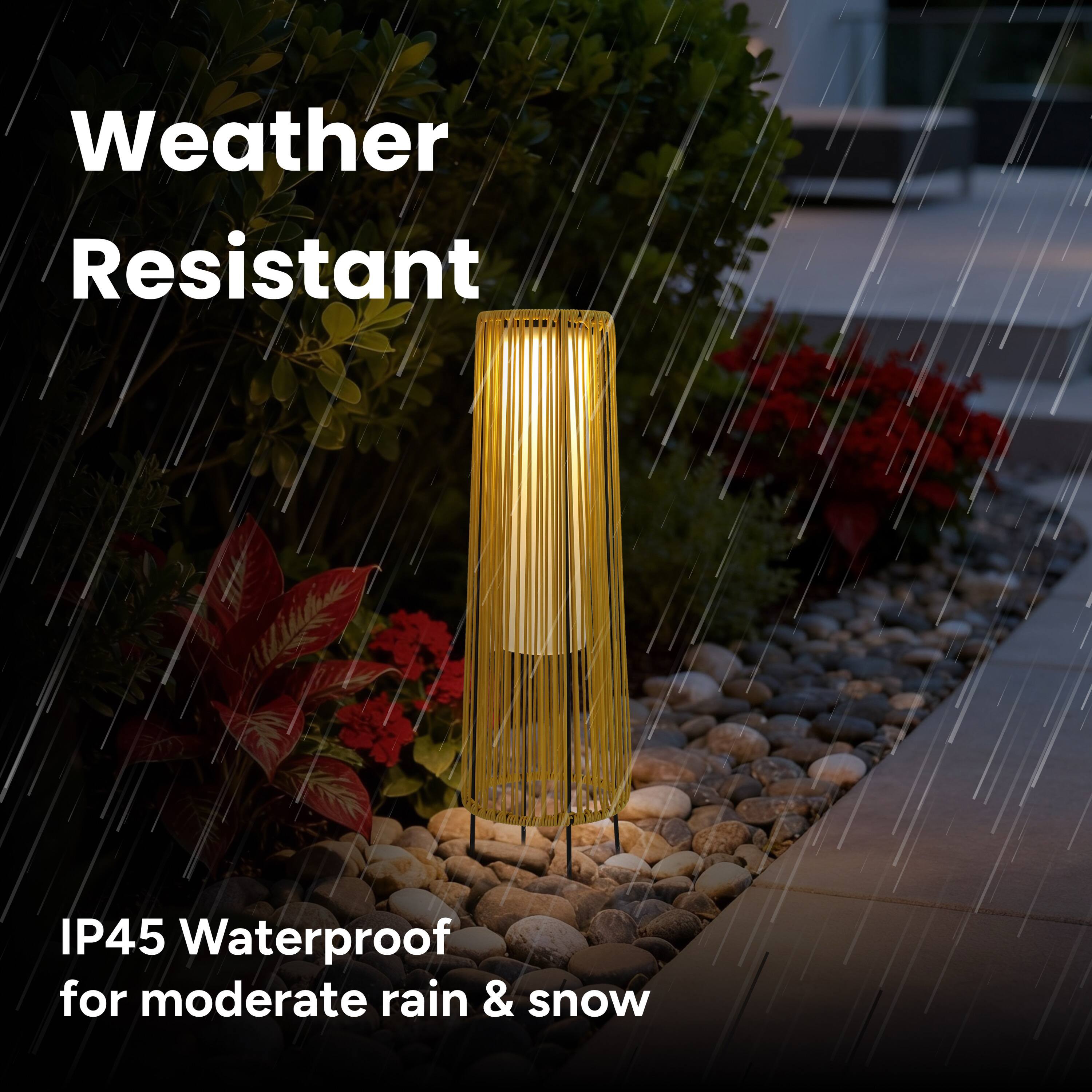 Weather Resistant  
IP45 Waterproof for moderate rain & snow