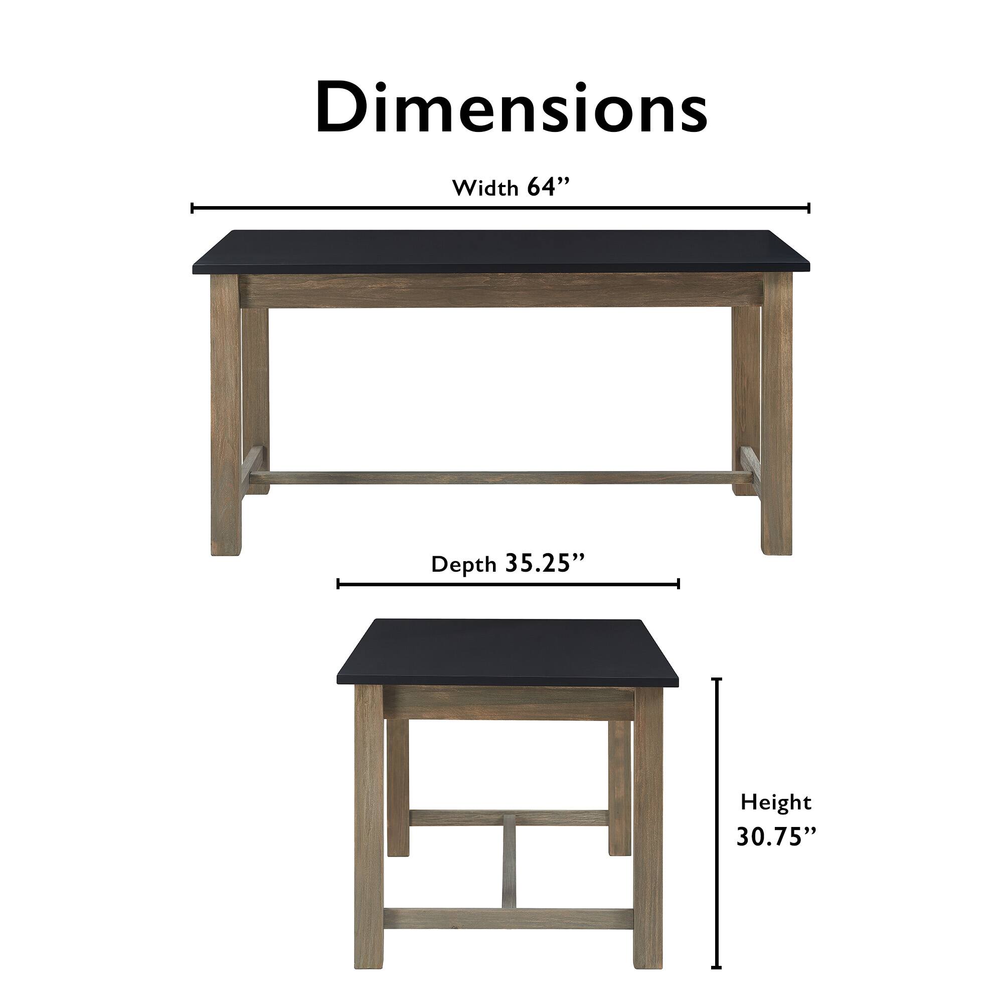 Dimensions: Width 64", Depth 35.25", Height 30.75"