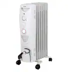 Front. Optimus - Optimus Portable 7 Fins Oil Filled Radiator Heater with Timer - White.