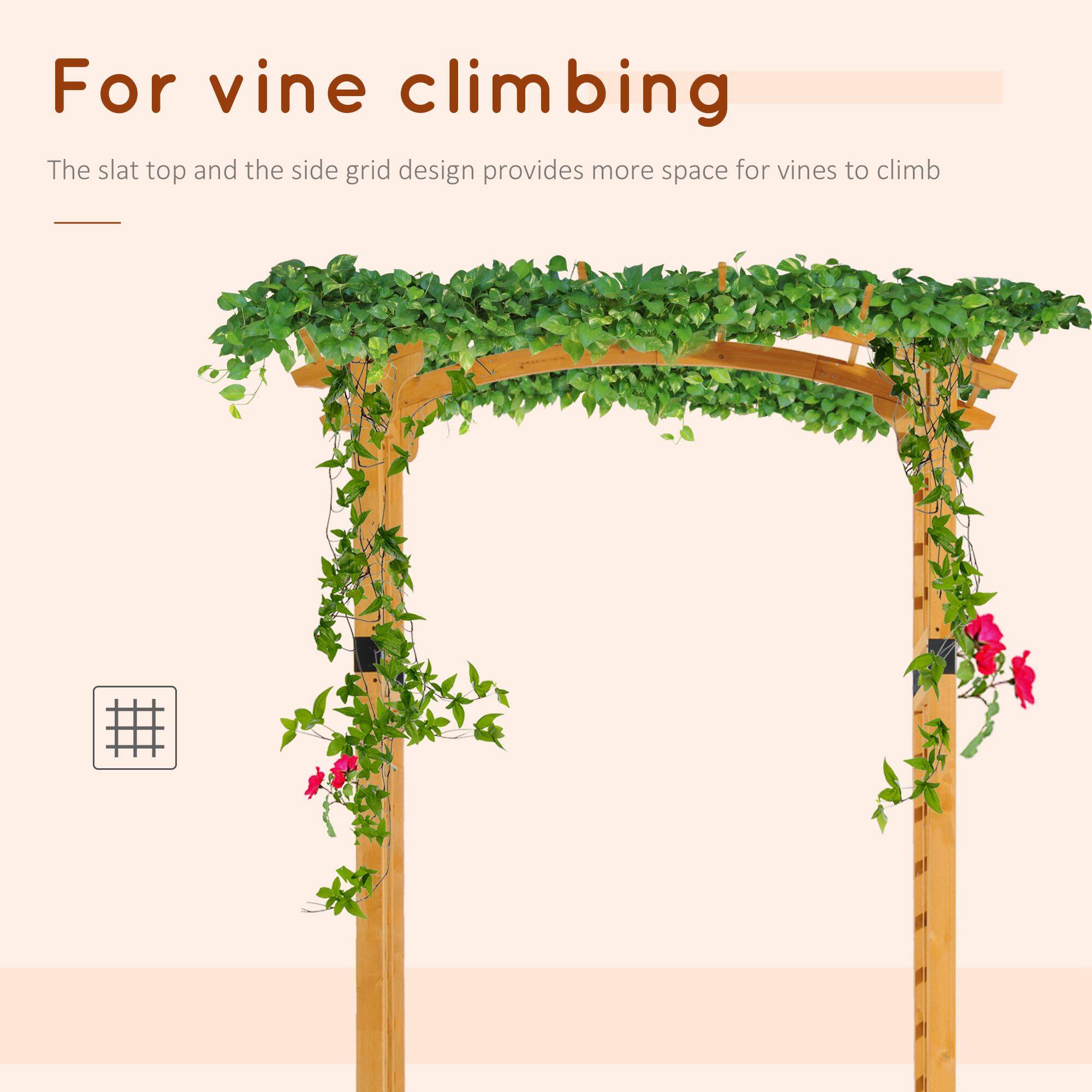 For vine climbing
The slat top and the side grid design provides more space for vines to climb