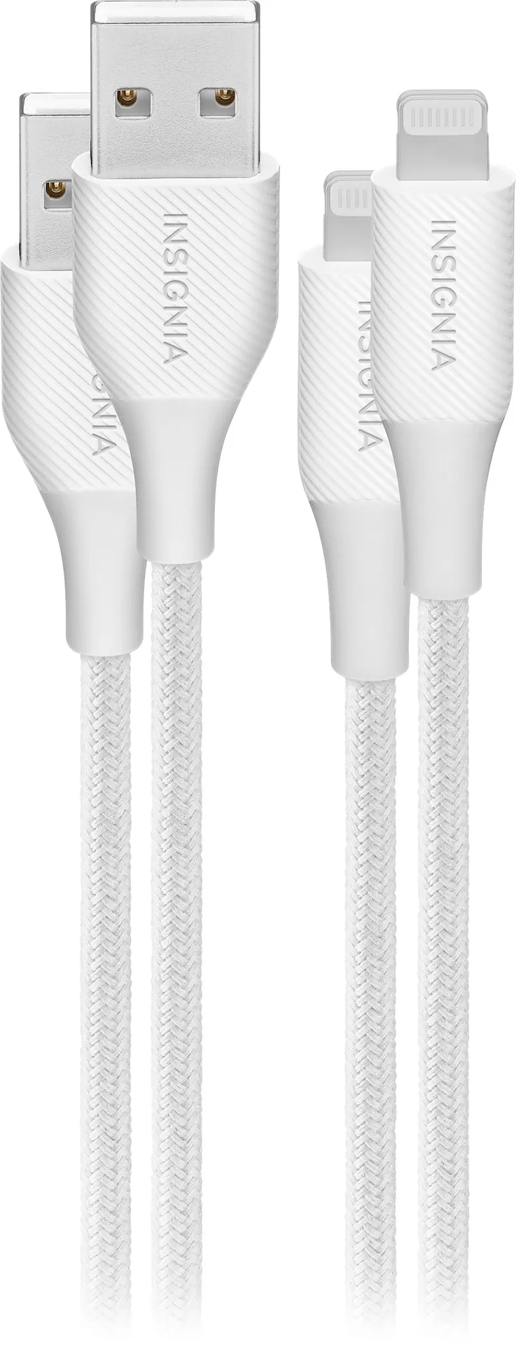 Usb Phone Box Insignia™ 4' Lightning to USB Braided Charge and Sync Cable (2 Pack ...