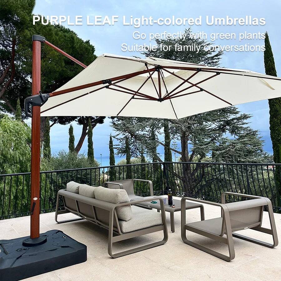 PURPLE LEAF Light-colored Umbrellas  
Go perfectly with green plants  
Suitable for family conversations
