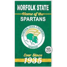 Jardine - Norfolk State Spartans 11" x 20" Indoor/Outdoor Home Of The Sign - Green