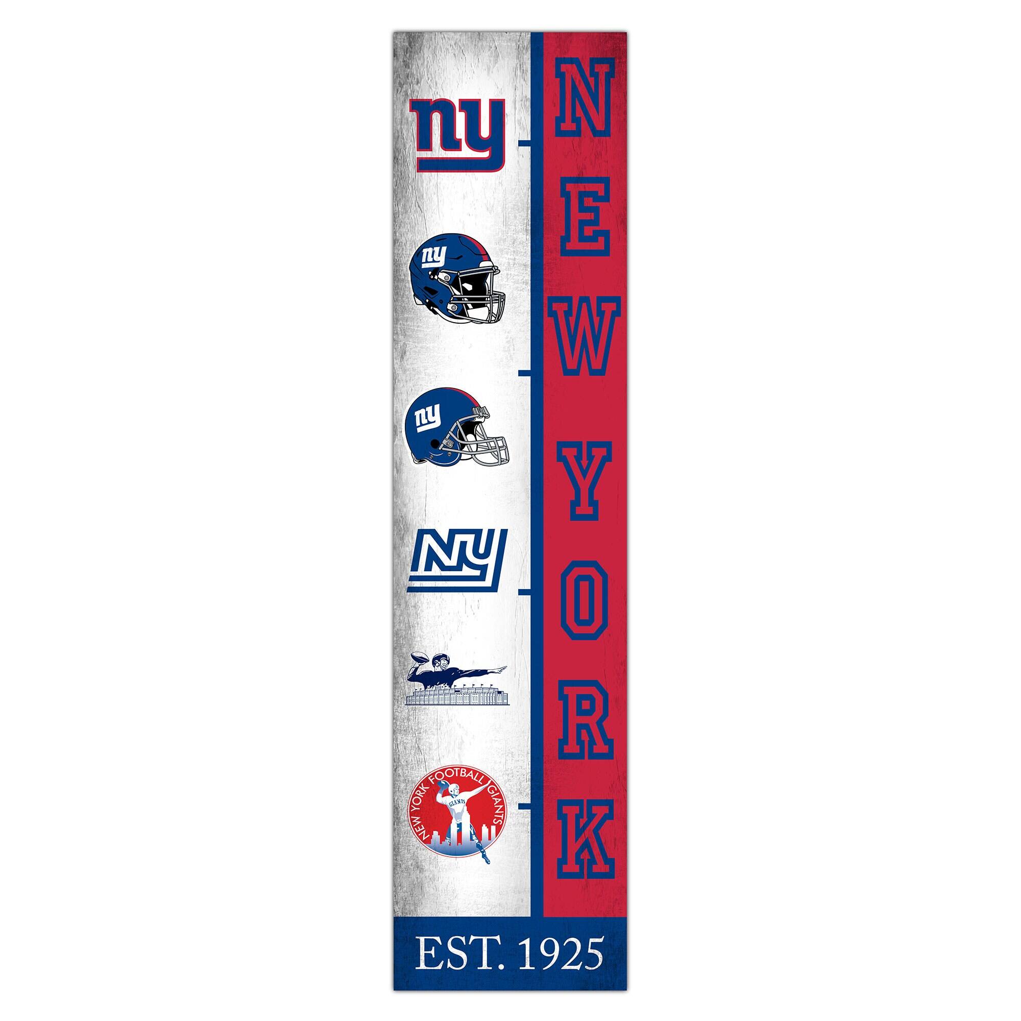 New York Giants 6" x 24" Progression Wood Sign