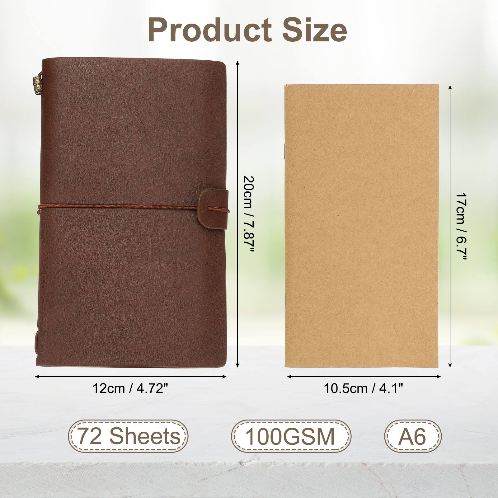 Product Size

20cm / 7.87"  
17cm / 6.7"  
12cm / 4.72"  
10.5cm / 4.1"  

72 Sheets  
100GSM  
A6