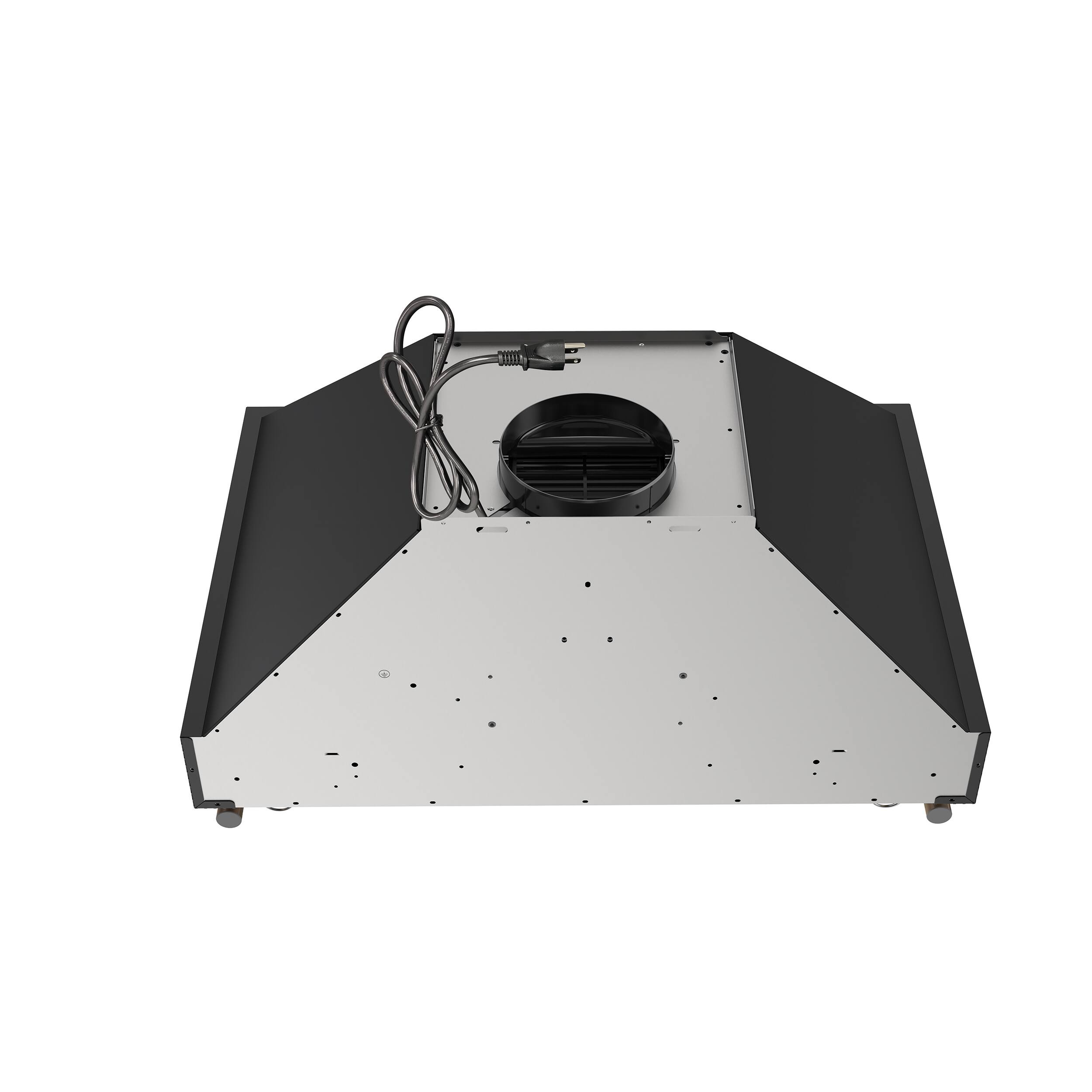 Back. Forno Appliances - Venezia 30" Wall-Mounted Range Hood with Touch Controls and Baffle Filters - Black.