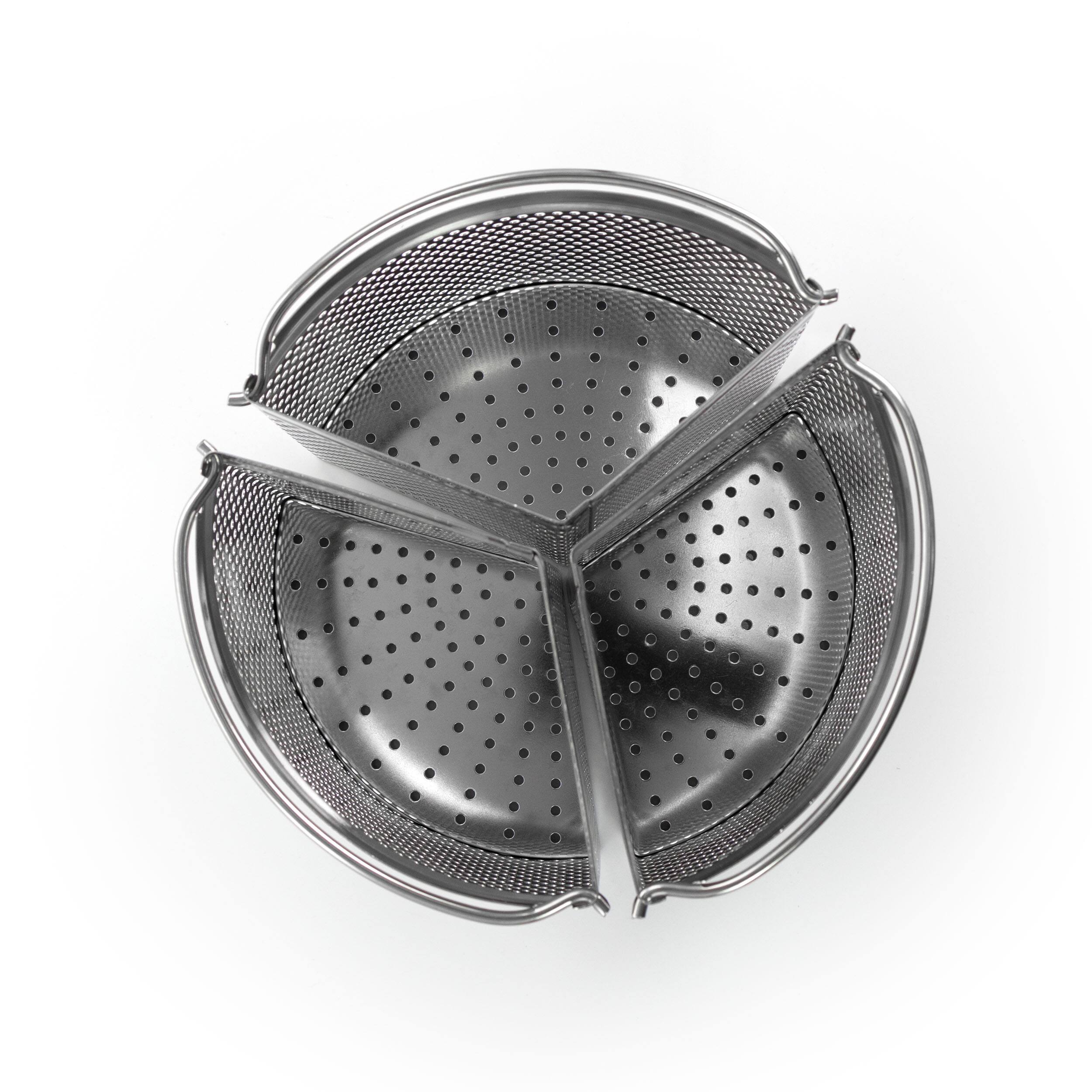 Alt View 5. Oster - Oster Sangerfield 5 Piece 4 Quart Stainless Steel Dutch Oven with Lid and 3-Section Dividers - Silver.