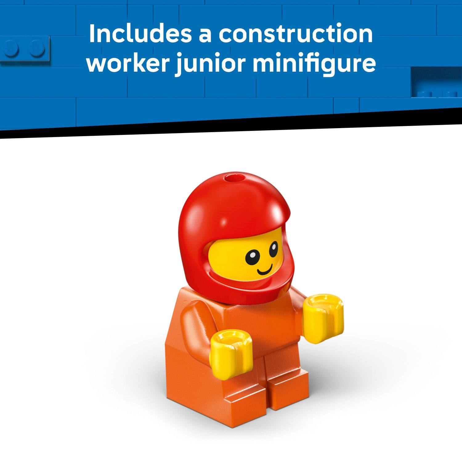 Includes a construction worker junior minifigure