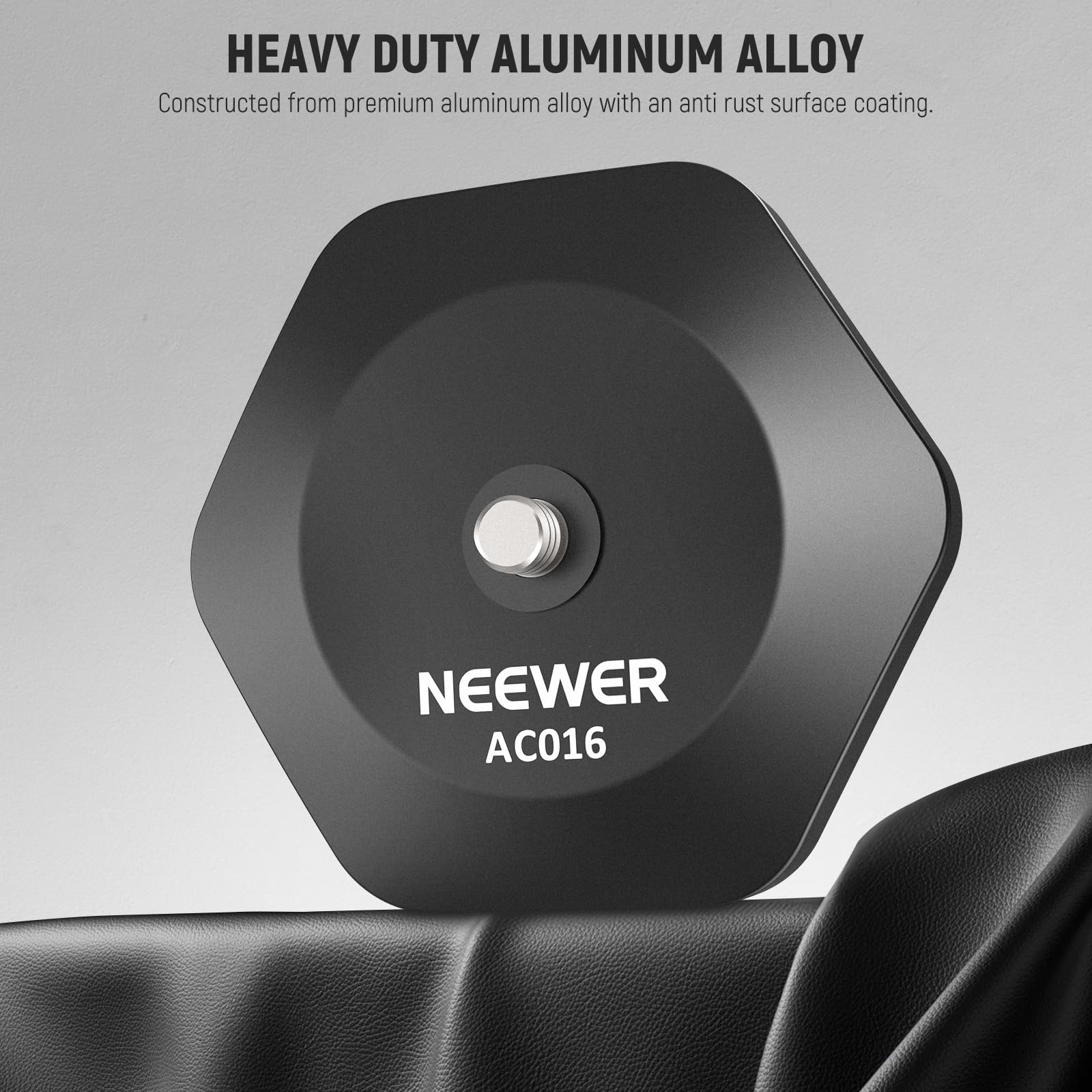 HEAVY DUTY ALUMINUM ALLOY  
Constructed from premium aluminum alloy with an anti rust surface coating.  

NEEWER AC016