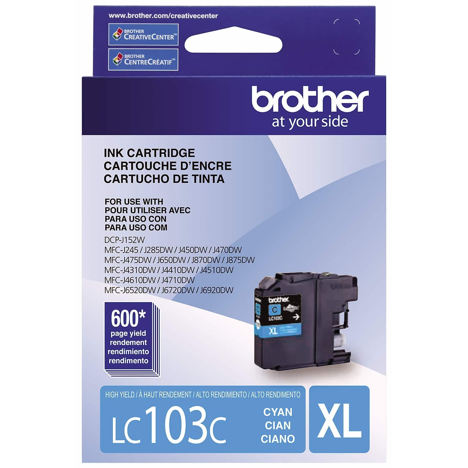 Brother - LC103C High Yield Ink Cartridge (LC103CS) - Cyan