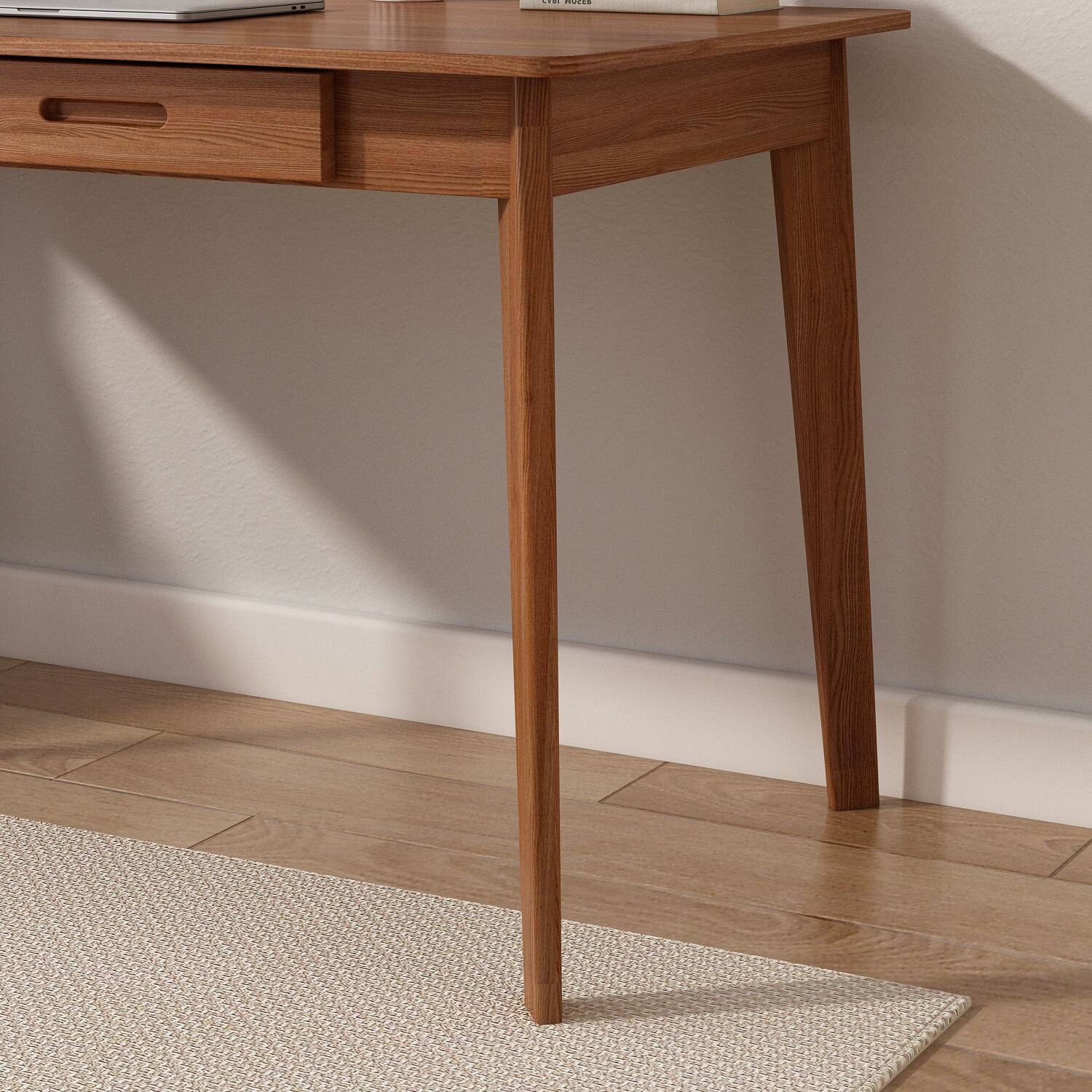 Alt View 7. FUFU&GAGA - FUFU&GAGA 47.2" Dual - Drawer Office Desk - Versatile Workstation for Study & Gaming - Brown.