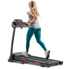 Sunny Health & Fitness - Smart Motorized Treadmill with Manual Incline - Black