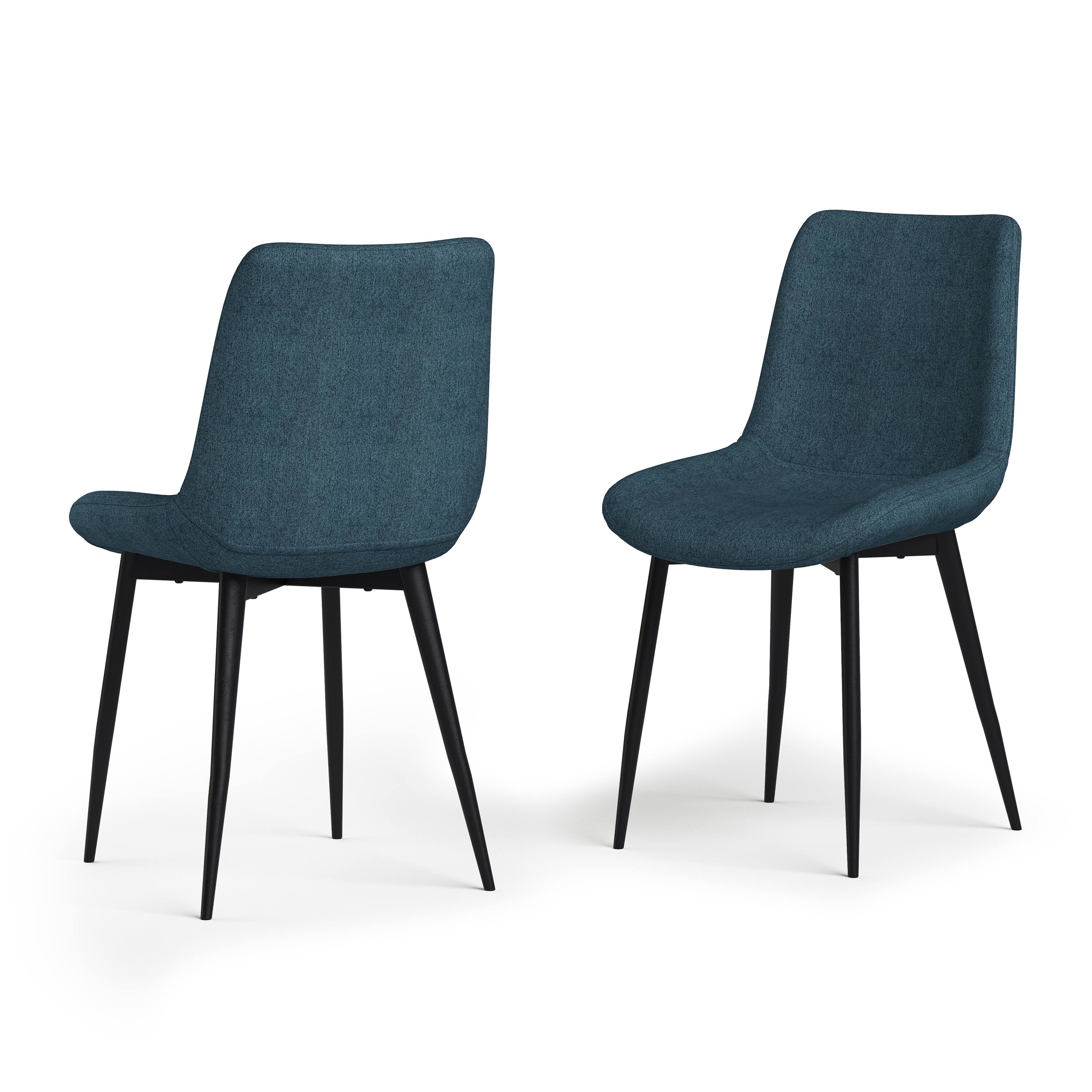 Simpli Home - Rosemead Dining Chair (Set of 2) - Blue - Front_Zoom