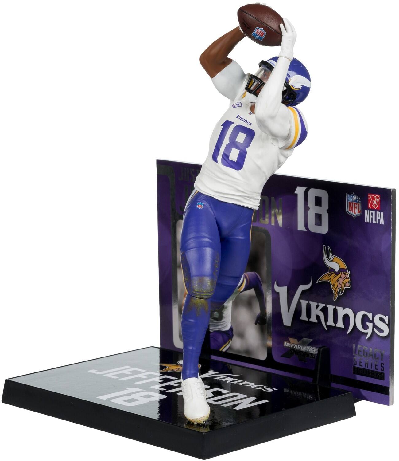 NFL VIKINGS 18 JUS - NFL 2 ON 18 NFLPA VIKINGS McFARLANE LEGACY SPORTSPICKS SERIES T EIGURE.60 J VRIDGS FUM