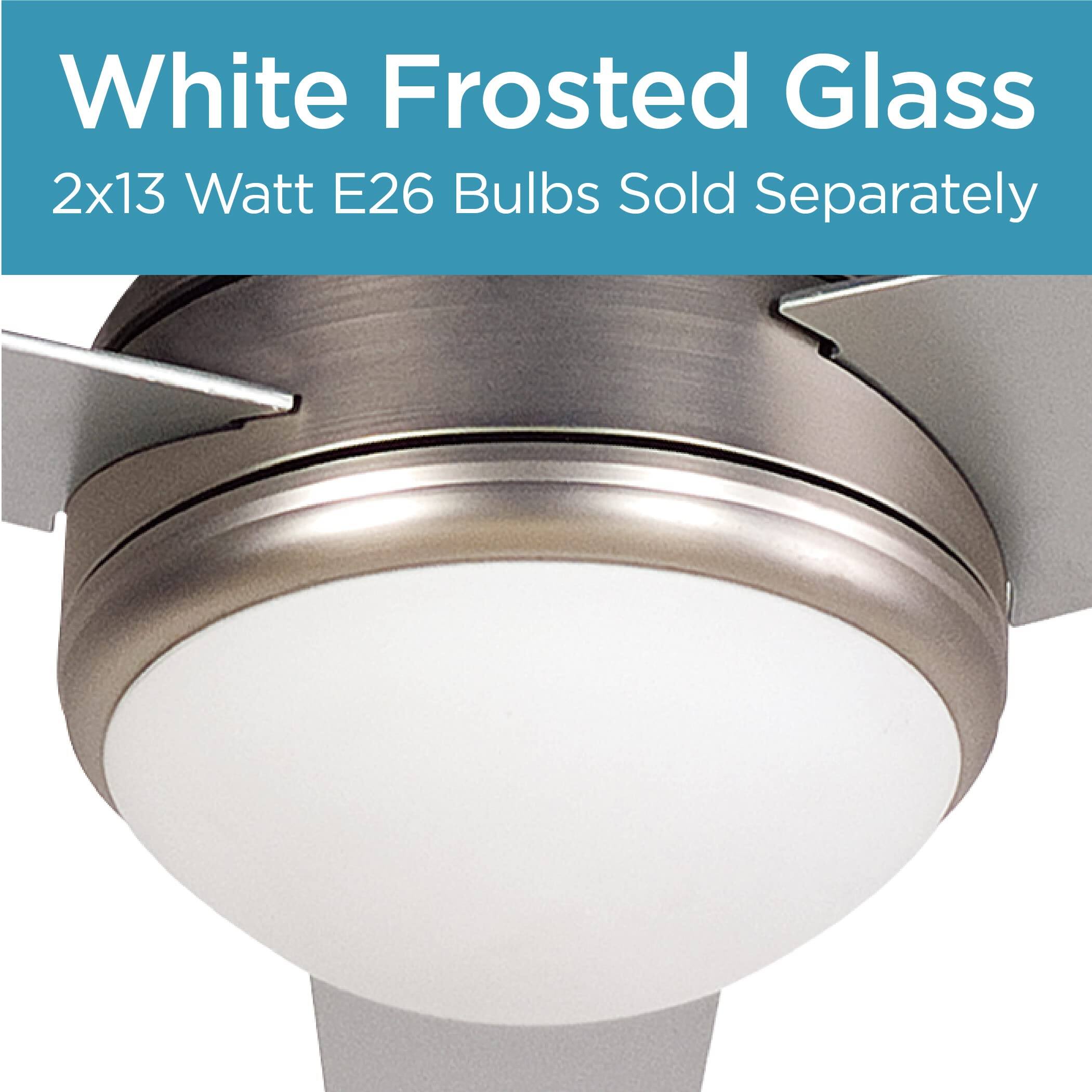 White Frosted Glass
2x13 Watt E26 Bulbs Sold Separately