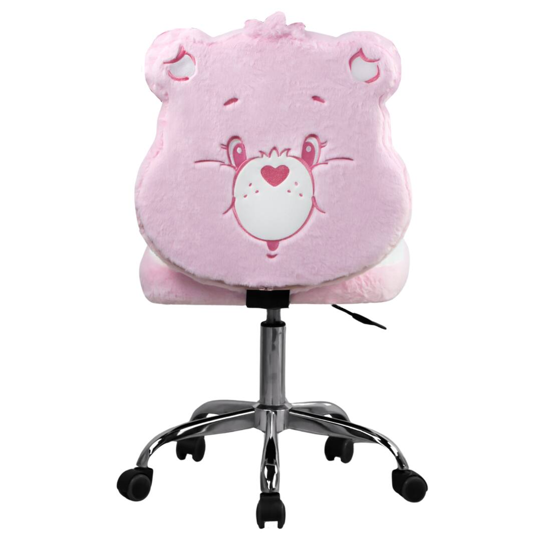 Back. Impressions Vanity Co. - Care Bears™ Cheer Bear Swivel Vanity Chair - Pink.