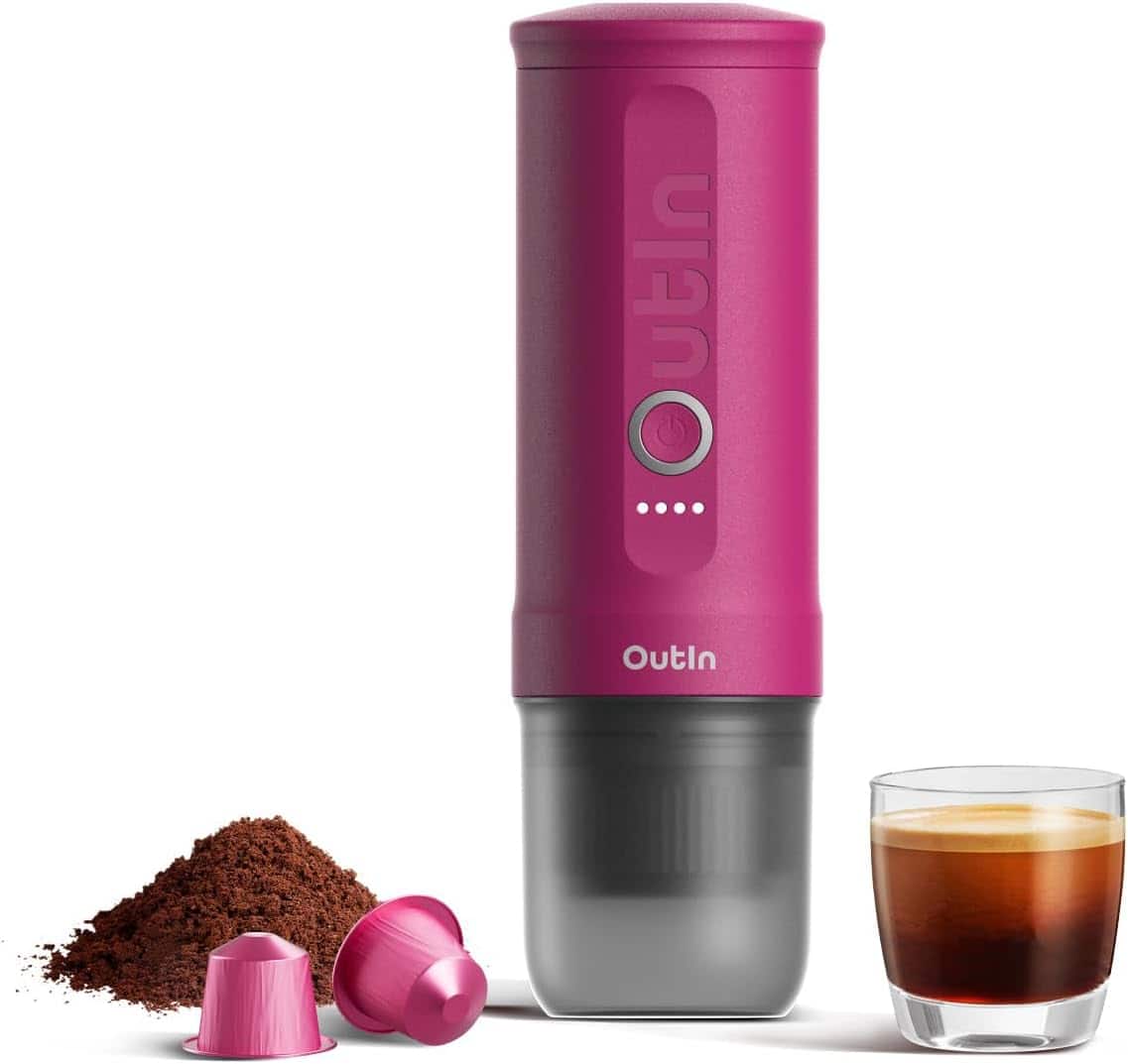 Outin - Nano Portable Electric Espresso Machine (Crimson OTEM-01-CR - Red