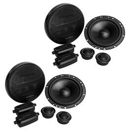 Hifonics - ZS65C Zeus 6.5" 2 Way Car Audio 400W Component Speaker Systems (2 Pack) - Black