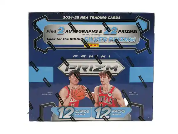 2024-25 NBA TRADING CARDS
Find 2 AUTOGRAPHS & 2 PRIZMS! Look for the ICONIC SILVER PRIZMS!
PANINI PRIZM
12 CARDS PER PACK
12 PACKS PER BOX
REED SHEPPARD
MATAS BUZELIS
BULLS