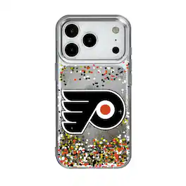 Keyscaper - NHL - Philadelphia Flyers iPhone Confetti Glitter Case - 15 - Multicolor