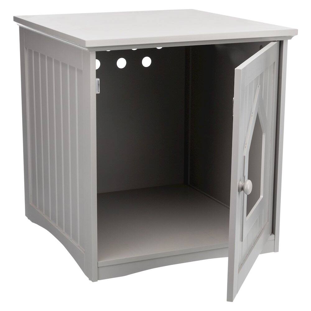 Alt View 2. TRIXIE - Cat Litter Box Enclosure Hidden Litter Indoor Cat Furniture Pet Home - Gray.