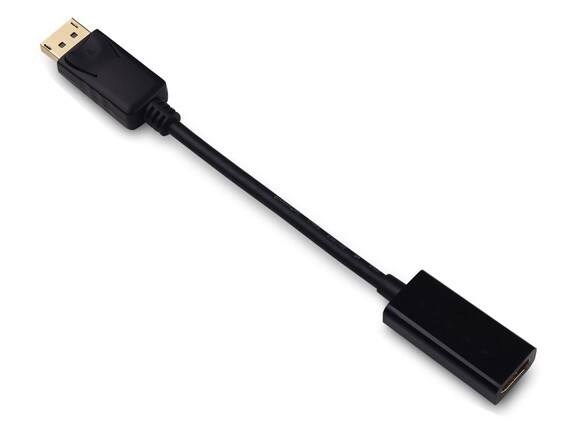 Angle. Cable Leader - DisplayPort 1.2 to HDMI Active Adapter Cable, 6.5 Inch, Latched, Gold-Plated - Black.