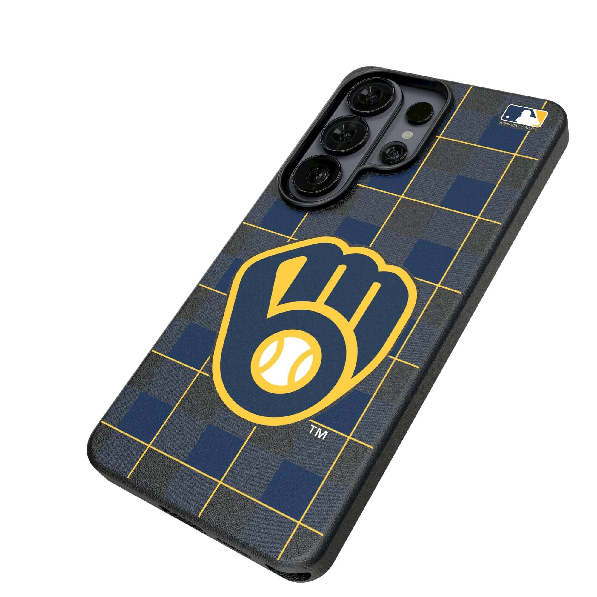 Alt View 1. Keyscaper - Plaid Galaxy Magnetic Bump Case - S25 Plus - Black.