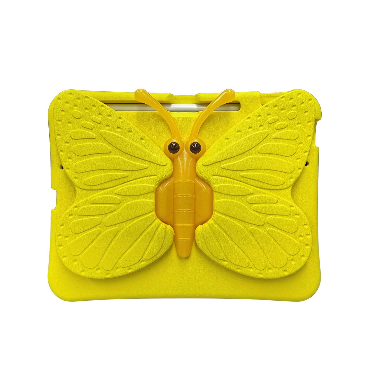 Left. UUCOVER - Butterfly Case for iPad (A16) 11-inch 2025/iPad 10th Gen 10.9" 2022,Shockproof EVA Kids Case 360° Rotating Stand Cover - Yellow.