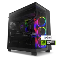 NZXT Player: Three - Gaming Desktop - Intel Core i9-14900KF - 64 GB RAM - NVIDIA GeForce RTX 4080 Super - 2TB NVMe SSD - Black - Front_Zoom