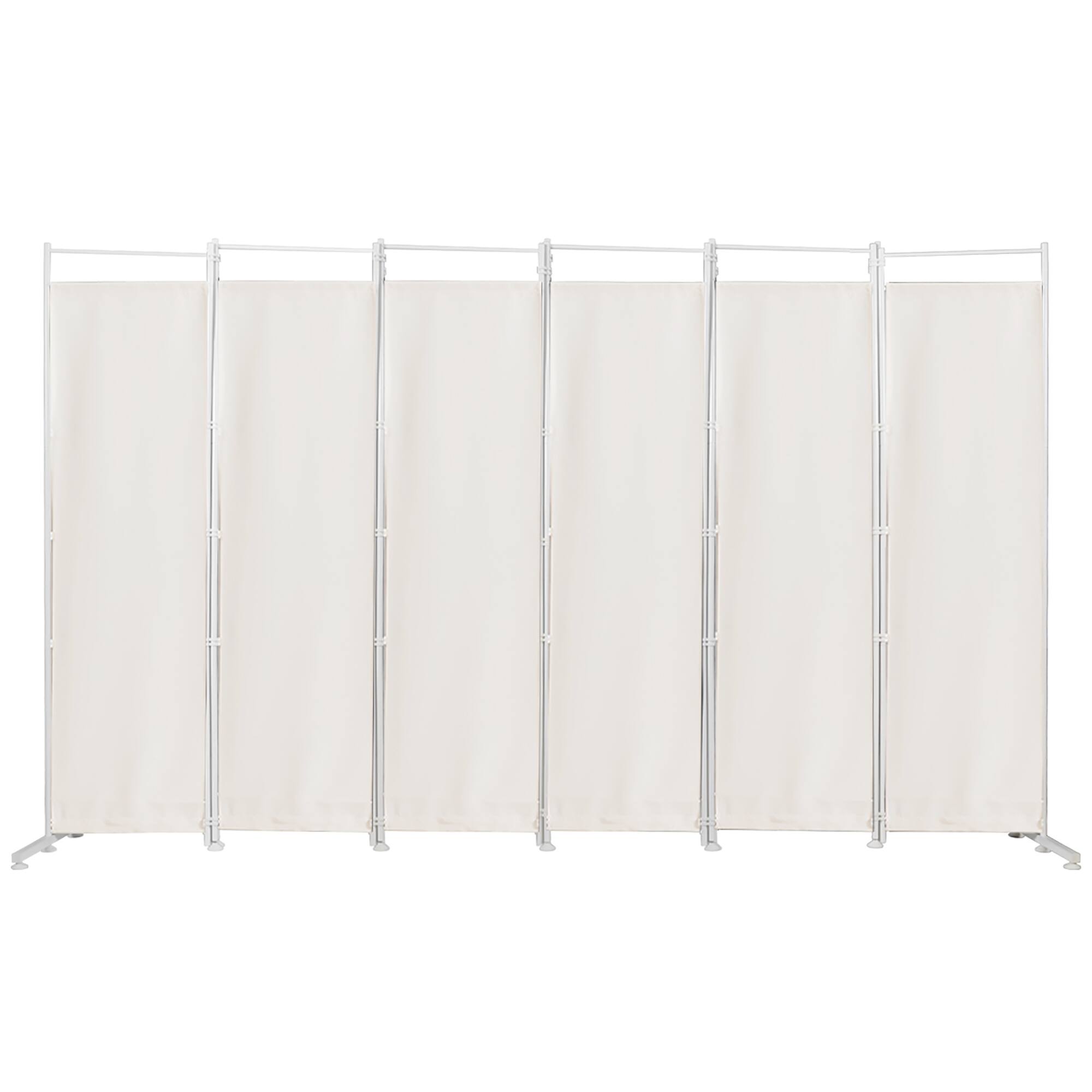 Alt View 9. Costway - Costway 6-Panel Room Divider Folding Privacy Screen w/Steel Frame Decoration - White.