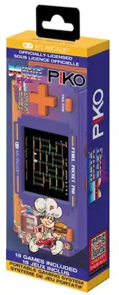 MY ARCADE
OFFICIALLY LICENSED
SOUS LICENCE OFFICIELLE
PIKO
PIXEL POCKET PRO
18 GAMES INCLUDED
18 JEUX INCLUS
PORTABLE GAMING SYSTEM
SYSTÈME DE JEU PORTATIF
COLLECT THEM ALL!