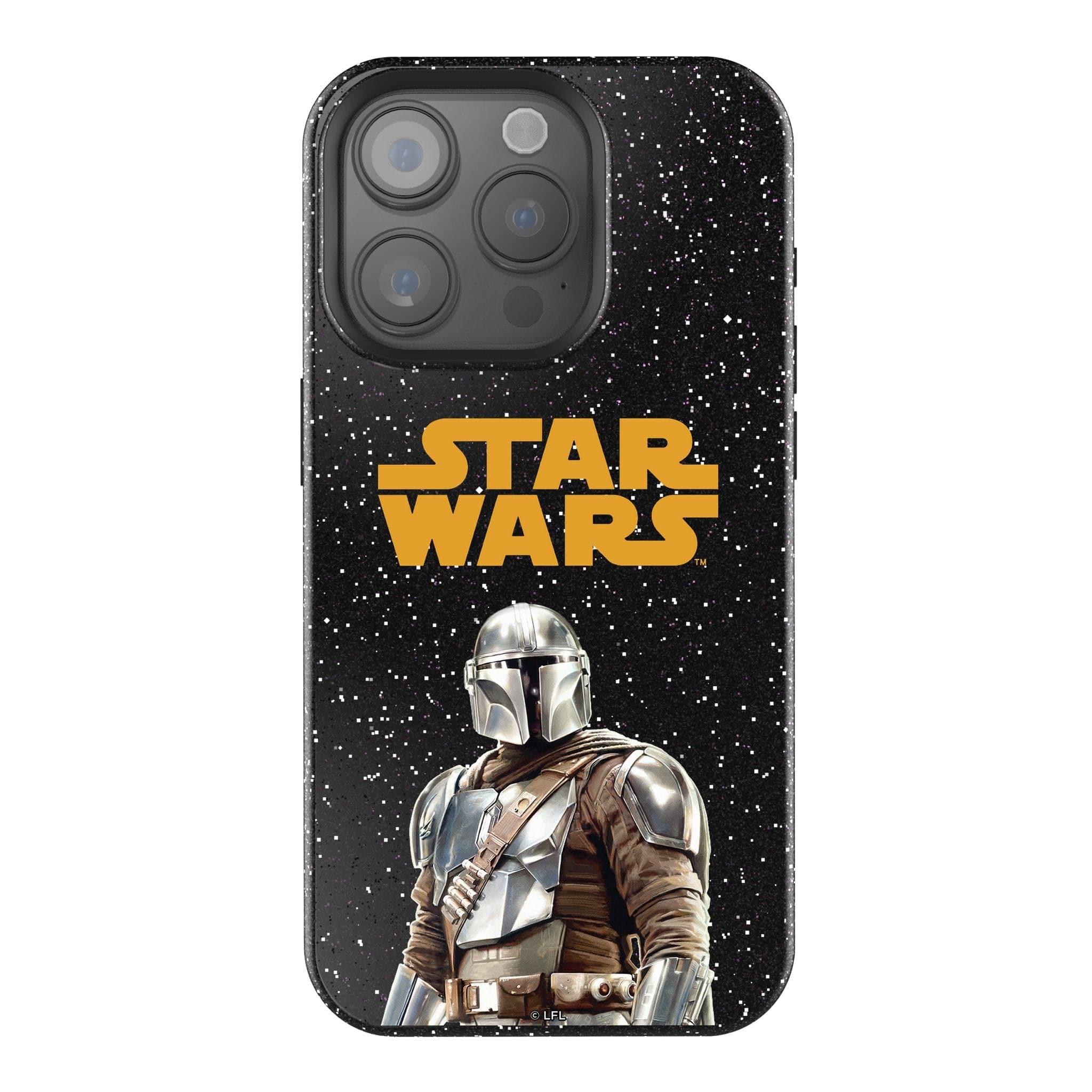 Keyscaper - Star Wars: The Mandalorian Color Block Black Bling Phone Case - Apple iPhone 16 Pro Max - Din Djarin