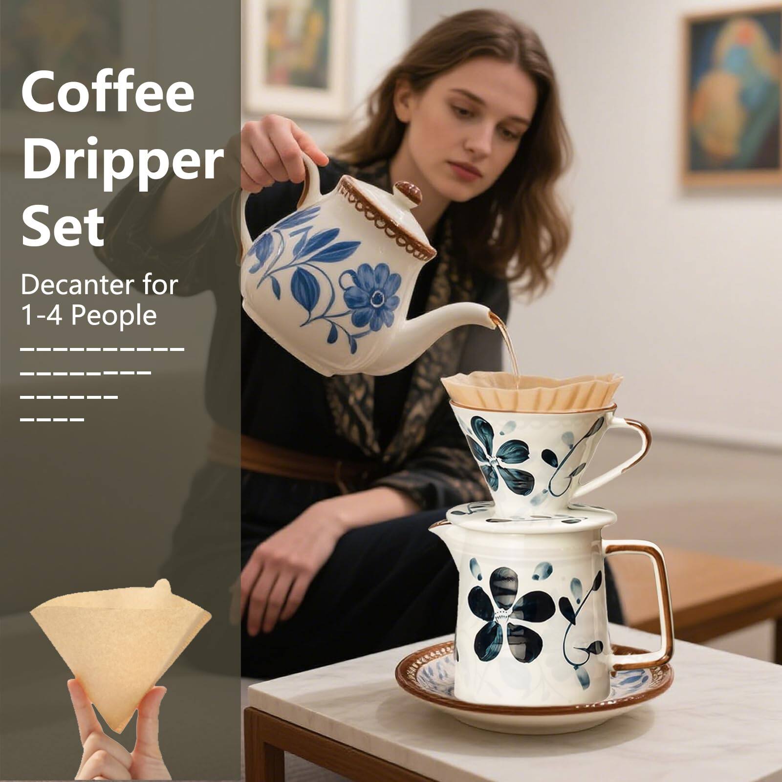 Coffee Dripper Set  
Decanter for 1-4 People