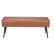 Alt View 5. VEVOR - Leather Bedroom Bench, PU Leather Bench with Metal Legs and with Stitching for Entryway, Upholstered Shoe Bench Seat - Brown.