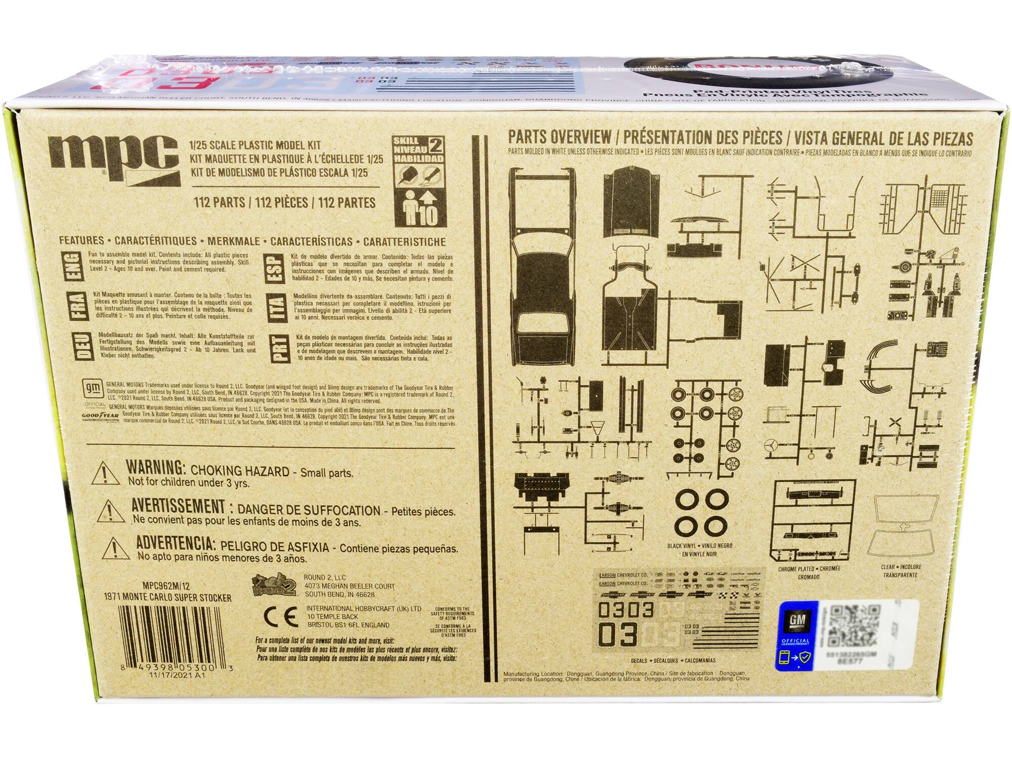 Padiin IE SKILL 1/25 SCALE PLASTIC MODEL KIT NIVEAU mpc KIT MAQUETTE PLASTIQUE L'CHELLEDE 1/25 HABILIDAD KIT MODELISMO PLSTICO ESCALA 1/25 112 PARTS 112 PIECES 112 PARTES PARTS OVERVIEW PRSENTATION DES PICES VISTA GENERAL DE LAS PIEZAS MOLD INLESS OTHERWS INDICATED PIECES CONTRARE MODELADAS BLANGO NOUR CONTRAIRG FEATURES CARACTRITIQUES MERKMALE CARACTERSTICAS CARATTERISTICHE wods Canteats nclute: plastic divertide Castenide RNT pictorial instructions Desorbing astenbly planfticas necautt completer requined ntrucciones genes destriben habildad tecestan cmpoto Muguelte ant Cootamo panTique wsembiage -ette instructions muttrees Secrivest mithode ainfiouts Peinttare repises Maelhaucata LatoTrleMaie ertigstetlung Auttocontectung rtes hegalngre
