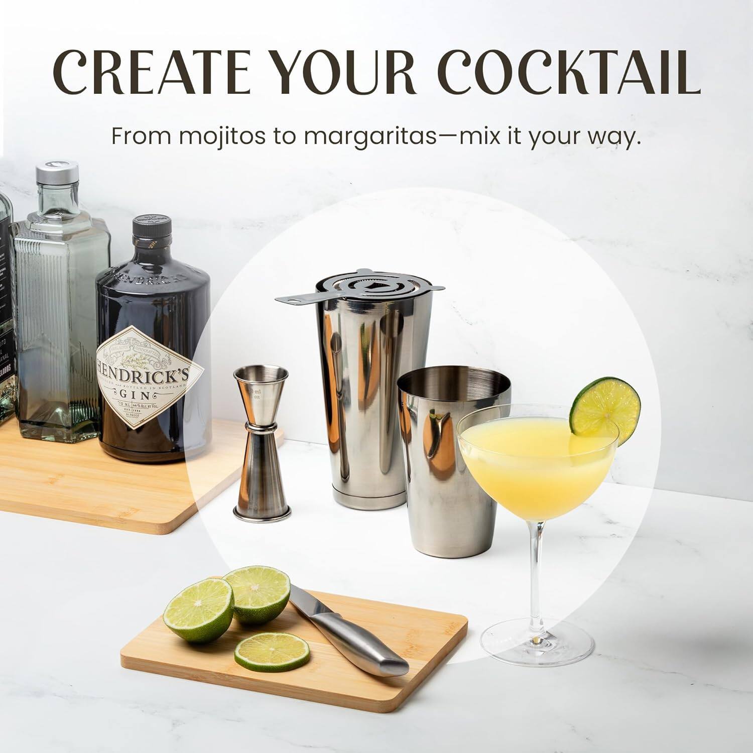 CREATE YOUR COCKTAIL  
From mojitos to margaritas—mix it your way.