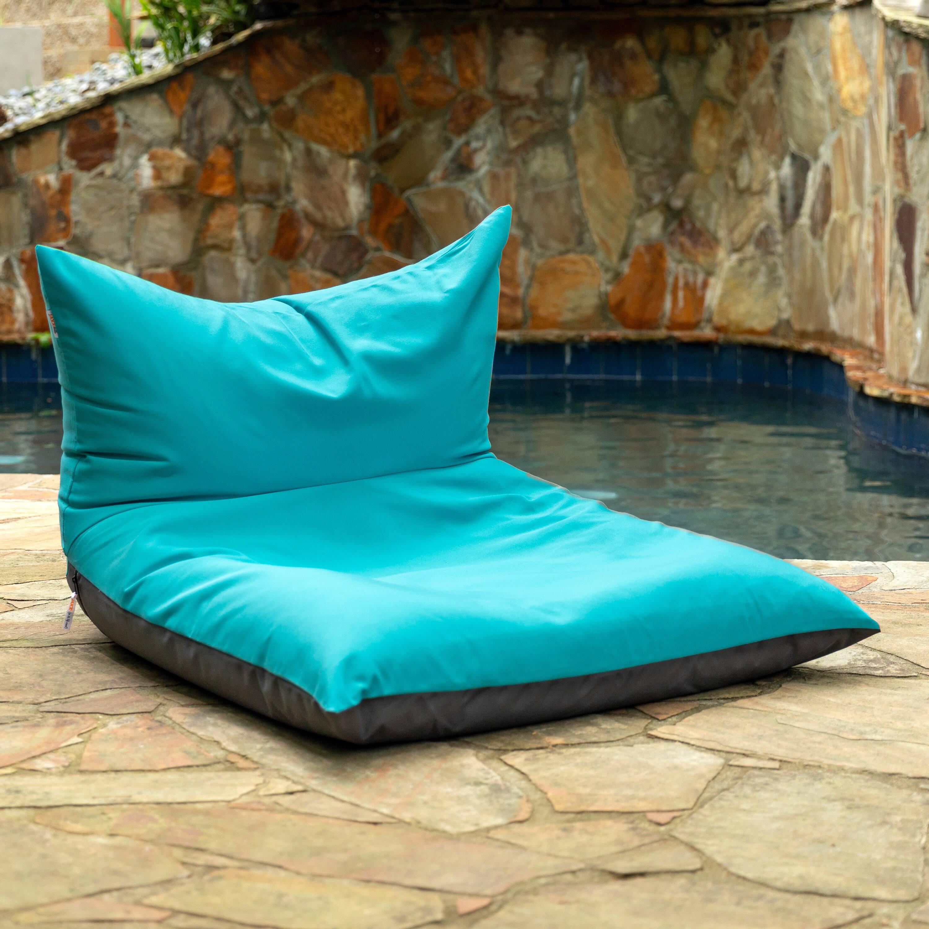 Alt View 1. Jaxx - Jaxx Finster Outdoor Bean Bag Lounge Chair - Sunbrella Cancun - Sunbrella Cancun.
