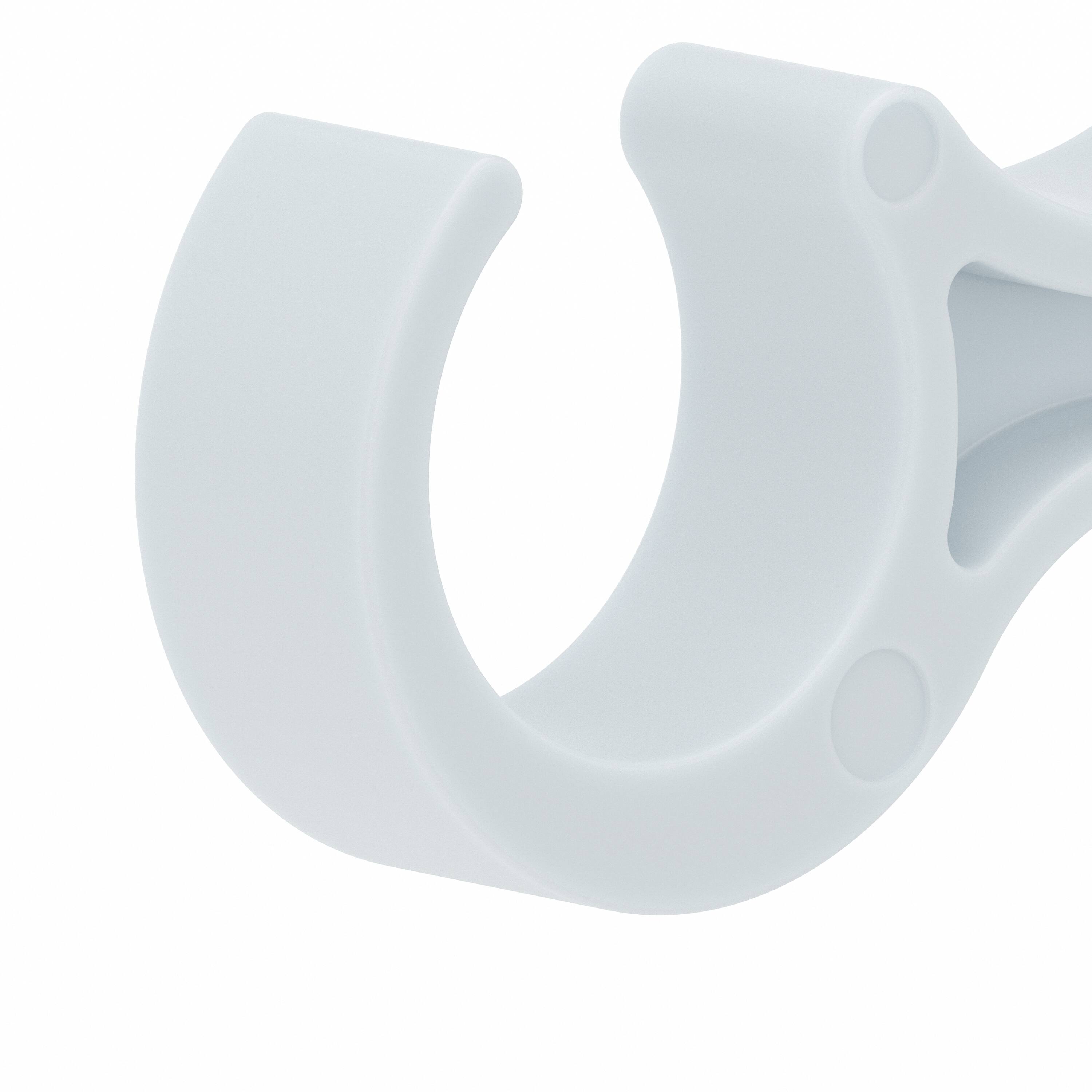 Alt View 6. Emma + Oliver - Mata Set of 2 Wide Plastic Ganging Clips for Extra Wide Chairs - White.