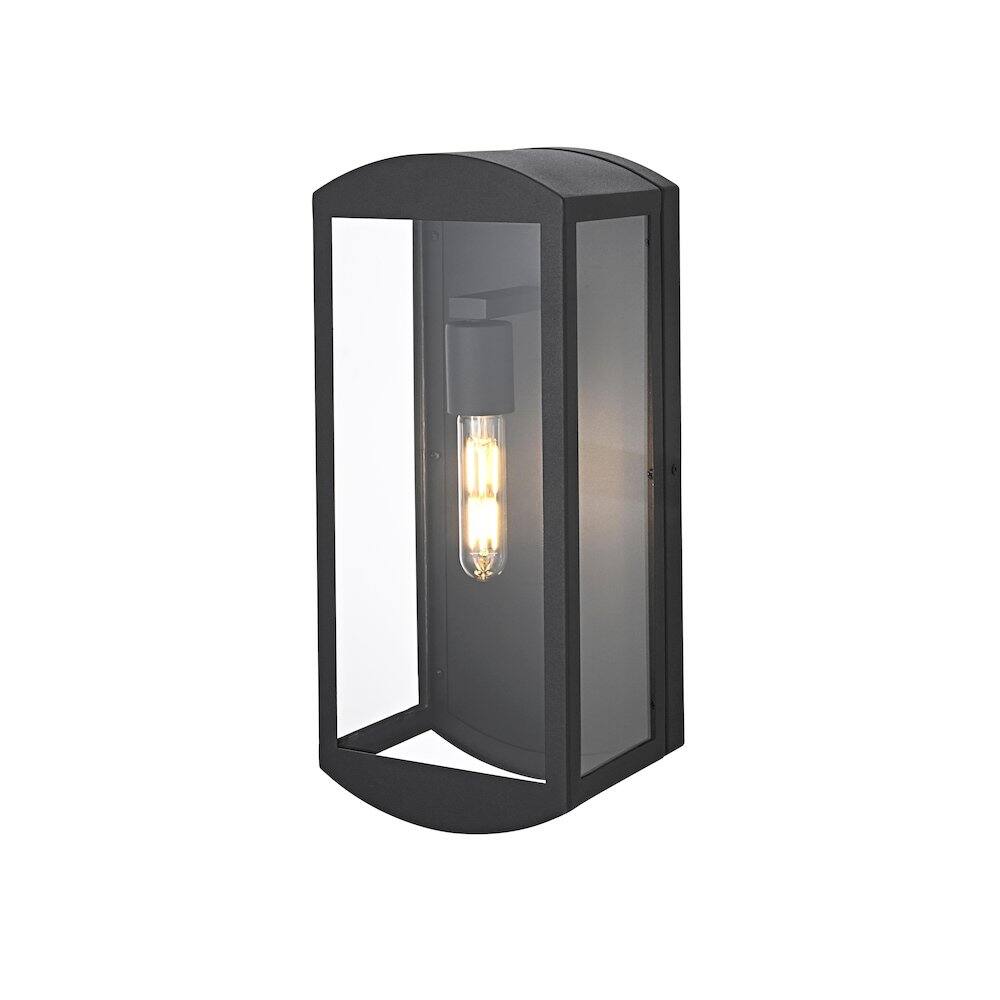Angle. Elegant Lighting - Miles 7 Inch Outdoor Wall Sconce In Black - Black.