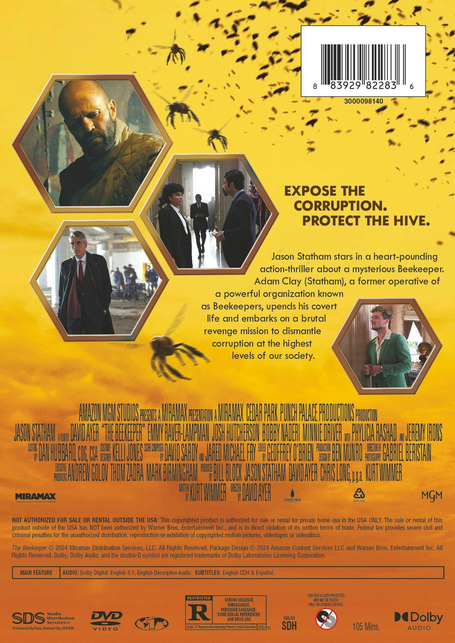 Back. The Beekeeper [DVD].