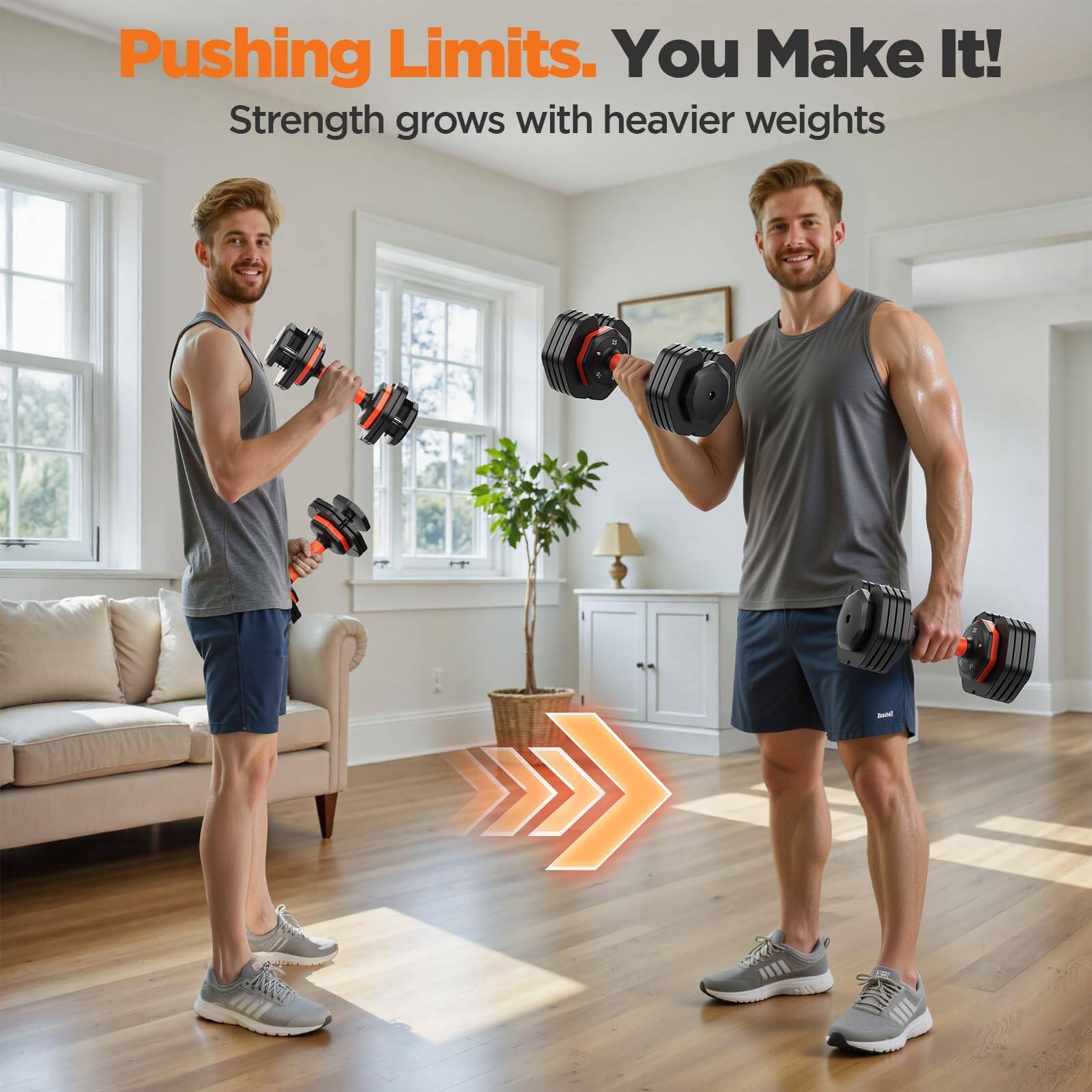 Pushing Limits. You Make It!  
Strength grows with heavier weights