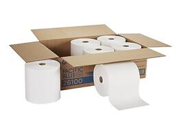 Pacific Blue Select - Recycled Hardwound Paper Towels, 1-ply, 1000 ft./Roll, 6 Rolls/Carton (26100) - White