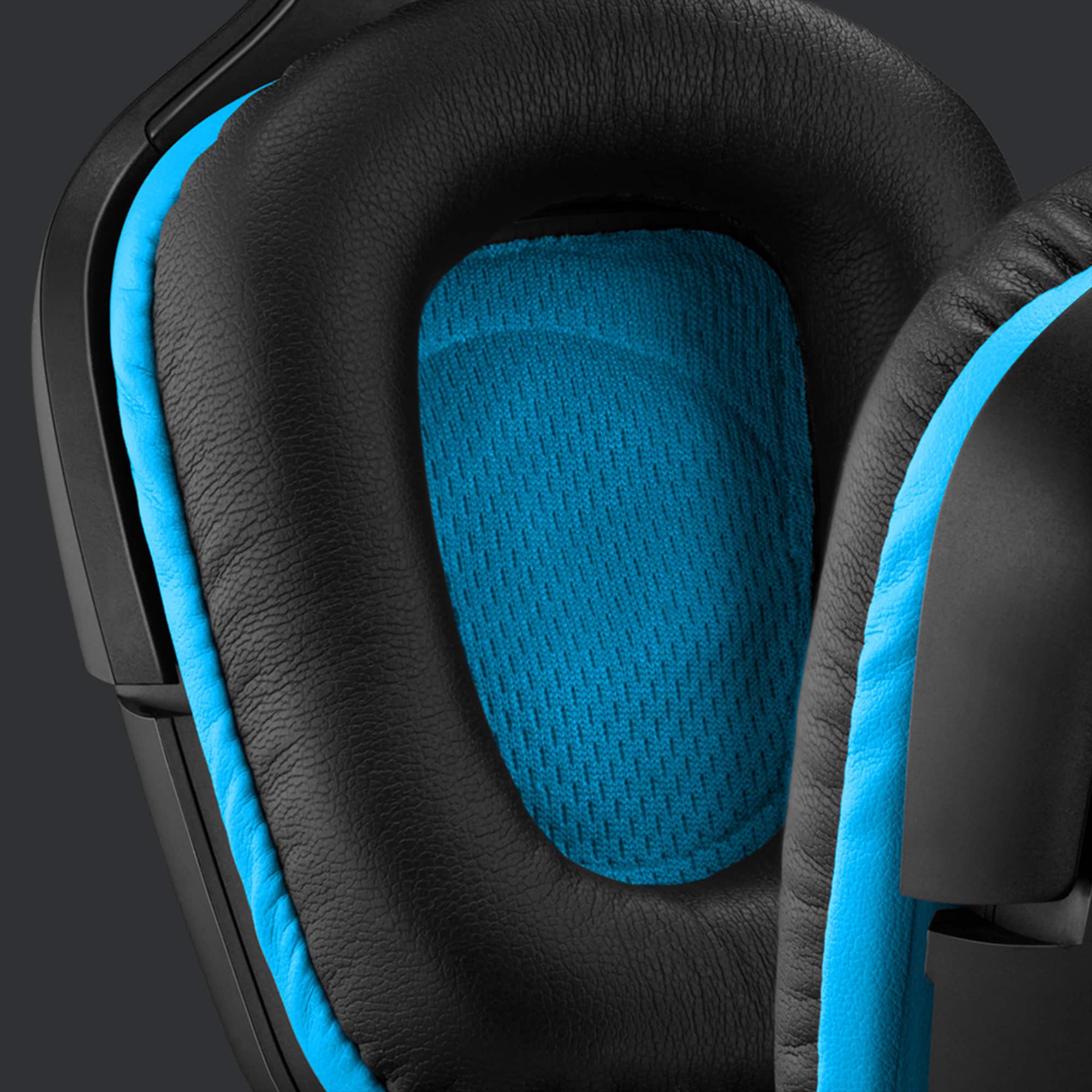 Alt View 6. Logitech - G432 Wired Over-the-Ear Gaming Headset for Windows - Black/Blue.